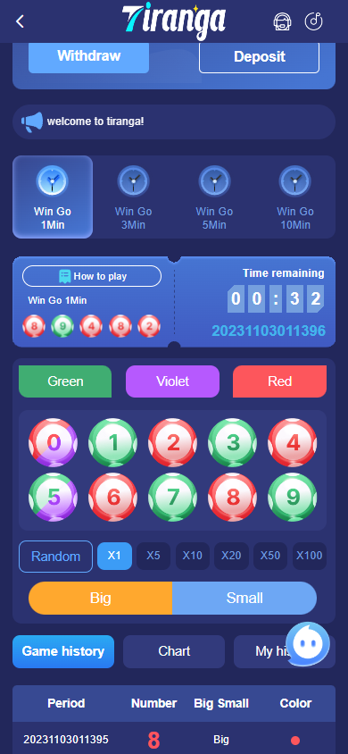 Tiranga Wingo game screen